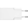 Kabelių rinkinys 4smarts PDPlug Slim 20W GaN USB-C sieninis įkroviklis + 1,5 m USB-C kabelis baltos spalvos