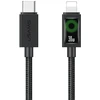 Cable USAMS U92 30W USB-C į Lightning 1.2m juodos spalvos