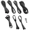 „CableMod C-Series Pro ModMesh Sleeved 12V-2×6 12VHPWR Dual StealthSense“ kabelių rinkinys, skirtas „Corsair RMi“, „RMx“ („Juodas Label“) – anglies pluošto