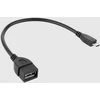 Cabletech Kabelis USB A lizdas – micro USB B kištukas 0.2m, OTG, juodas