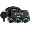 Car Cigarette Lighter Socket Splitter B39 Type C – 3 sockets + 2xUSB – 2,1A 100W with display and cable