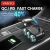 Car Cigarette Lighter Socket Splitter LM21 – 3 sockets + USB + Type C – QC 3.0 PD 3A 122W with display and cable