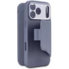 Carruzzo Decoded Tekstūrinio silikono Nuimamas Dėklas-Piniginė su MagSafe iPhone 17 Pro Max – Mėlynas