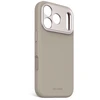 Dėklas Carruzzo Decoded AntiMicrobial Silicone Backcover - silikoninis apsauginis dangtelis, tinkantis iPhone 17 Pro, suderinamas su MagSafe (švelnios taupe spalvos)