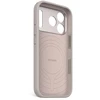Dėklas Carruzzo Decoded AntiMicrobial Silicone Backcover - silikoninis apsauginis dangtelis, tinkantis iPhone 17 Pro, suderinamas su MagSafe (švelnios taupe spalvos)