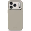 Dėklas Carruzzo Decoded AntiMicrobial Silicone Backcover - silikoninis apsauginis dangtelis, tinkantis iPhone 17 Pro, suderinamas su MagSafe (švelnios taupe spalvos)