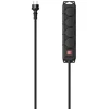 Hama Garden, Statyba, 4 SCHUKO lizdai, juodas, 4m, 3680W, IP44