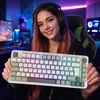 Carruzzo Inca IKG-455 klaviatūra Žaidimams USB + RF belaidė + Bluetooth QWERTY Vokiečių Balta