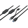Carruzzo MediaRange MRCS244 USB kabelis USB 3.2 Gen 1 (3.1 Gen 1) 15 m 2 x USB A USB A 5 Gbit/s Juoda
