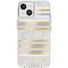 Case-Mate Pearl Stripes MagSafe - dėklas decorated su mother-of-pearl skirtas Apple iPhone 14 / Apple iPhone 13 Pearl Stripes