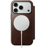 Cases and Covers - Flip Nomad Modern Leather Folio, rustic ruda (Horween) – iPhone 18 Pro/17 Pro dėklas