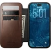 Cases and Covers - Flip Nomad Modern Leather Folio, rustic ruda (Horween) – iPhone 18 Pro/17 Pro dėklas