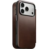 Cases and Covers - Flip Nomad Modern Leather Folio, rustic ruda (Horween) – iPhone 18 Pro/17 Pro dėklas