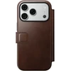 Cases and Covers - Flip Nomad Modern Leather Folio, rustic ruda (Horween) – iPhone 18 Pro/17 Pro dėklas