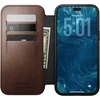 Dėklai ir apvalkalai – Flip Nomad Modern odinis dėklas-knygelė, rustic ruda (Horween) – iPhone 18 Pro Max/17 Pro Max