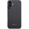 Dėklas Pitaka Ultra-Slim Case, Juodas/Pilkas Twill - iPhone 16 Plus