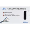 CAT5e UTP kabelis PNI U05 su 4 poromis internetui 1 Gigabit ir stebėjimo sistemoms, ritė 305m