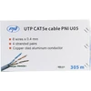 CAT5e UTP kabelis PNI U05 su 4 poromis internetui 1 Gigabit ir stebėjimo sistemoms, ritė 305m