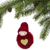 Christmas Decoration Dekoratyvi lėlytė su širdute 8 cm raudona