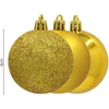 Christmas Decoration Plastikiniai kalėdiniai burbulai, 12 vnt, auksiniai