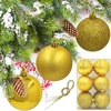 Christmas Decoration Plastikiniai kalėdiniai burbulai, 12 vnt, auksiniai