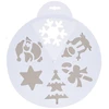 Christmas Decoration Šablonas dirbtiniam sniegui 30 cm, 6 raštai
