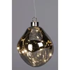 Christmas Decoration stiklinis LED lašo formos papuošalas 10cm