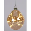 Christmas Decoration stiklinis lašo formos LED papuošalas 10 cm aukso