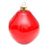 Christmas Decoration stiklinis burbulas lašo formos LED 10 cm raudonas