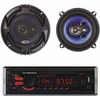 Clementine 8440 4x45W USB SD AUX 12V automobilinis MP3 grotuvas su 2 PNI HiFi500 koaksialinių automobilinių garsiakalbių komplektu, 100W, 12,7 cm