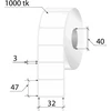 College Termo etiketės 47 x 32 mm, 1000 vnt.