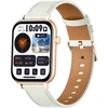 COLMI C28 Išmanusis laikrodis in Gold with a Baltas Leather Strap