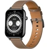COLMI C28 Išmanusis laikrodis – Juodas + Brown Leather Strap