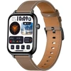 COLMI C28 Išmanusis laikrodis – Juodas + Brown Leather Strap