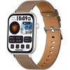 COLMI C28 Išmanusis laikrodis – Sidabrinis + Brown Leather Strap