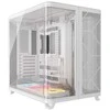 Corsair AIR 5400 LX-R LINK PC Case, Mid Tower, Tempered Glass, RGB – includes 3x 120mm Fans, baltas