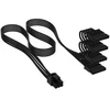 Corsair cable, Type 4, SATA power connector, 405mm, 520mm, 635mm, 750mm, individually sleeved – juodas
