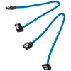 „Corsair Premium Sleeved SATA“ kampinis kabelis, mėlynas 30 cm – 2 vnt. pakuotėje