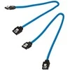 Corsair Premium Sleeved SATA Cable, mėlynas 30cm – 2 pack