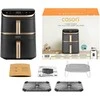 „Cosori Turbo Tower Pro Smart Single“ 10,8 l autonominė 2630 W karšto oro gruzdintuvė, Juodas, auksinė