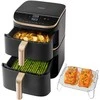 „Cosori Turbo Tower Pro Smart Single“ 10,8 l autonominė 2630 W karšto oro gruzdintuvė, Juodas, auksinė