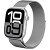 Išmaniojo laikrodžio Apple 1/2/3/4/5 nerūdijančio plieno Crong Milano Steel dirželis, Sidabrinės spalvos, 38/40mm