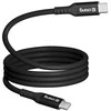 „Crong Soft Link“ – 100 W PD 5A USB-C į USB-C laidas, 120 cm, juodas