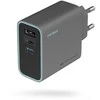 Cuktech CUKAD653EUGR 65W GaN Wall Charger 2 x USB-C 1 x USB-A – pilkos spalvos