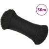 Darbo virvė, juodos spalvos, 3mm, 50m, polipropilenas