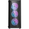 Darkflash DK352 Plus kompiuterio korpusas + 4 ventiliatoriai juodos spalvos