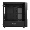 Darkflash DK431 stiklinis kompiuterio korpusas + 4 ventiliatoriai - juodas