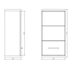 Deftrans CABINET HUNG BARI A35 Baltas/WOOD