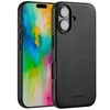 Dėklas Accezz MagSafe odinis galinis dangtelis, skirtas iPhone 16 – Onyx Juodas