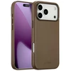 Dėklas Accezz MagSafe odinis galinis dangtelis, skirtas iPhone 17 Pro Max – kavos ruda